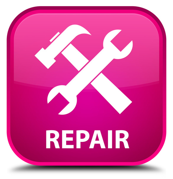 Repair (tools icon) pink square button - Photo, Image