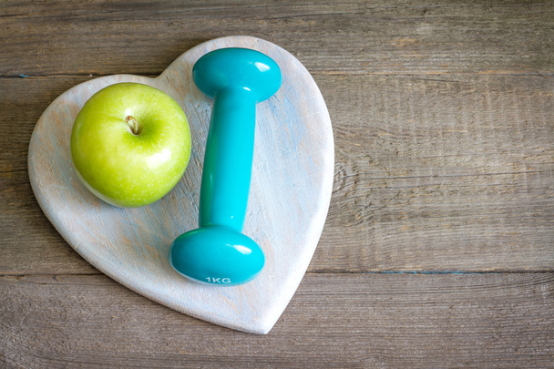 Sağlıklı yaşam egzersiz ve diyet sembolü soyut - Fotoğraf, Görsel