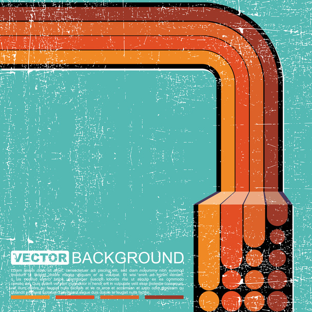 Colorful retro grunge background - vector - Vector, Image