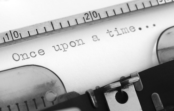 Typewriter with the beggining of the story, Once upon a Time - Photo, Image