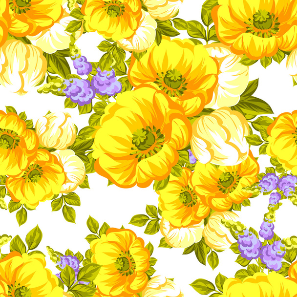 花のパターンの背景 - ベクター画像