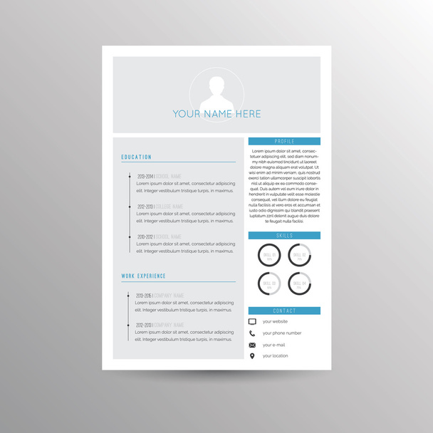 CV / Resume template - Вектор,изображение