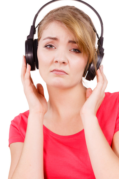 Woman  listening music - Фото, изображение