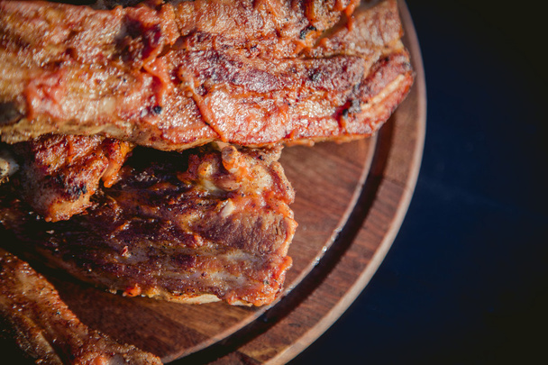Meat grill, barbecue menu, pork ribs - Foto, immagini