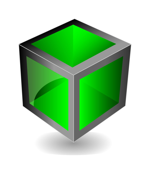  green cube - Фото, изображение