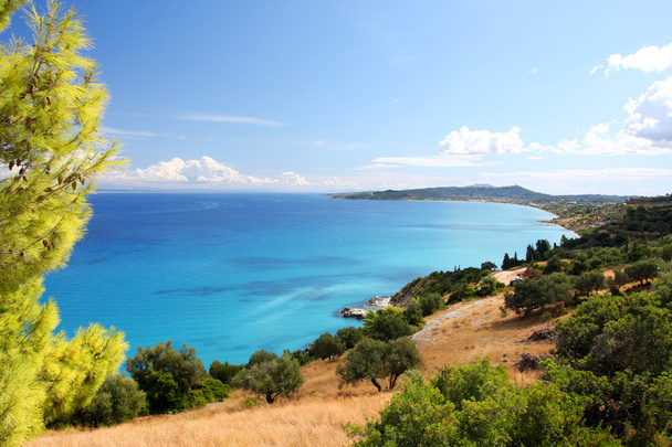 Costa azul da Grécia, Ilha de Zakynthos
 - Foto, Imagem