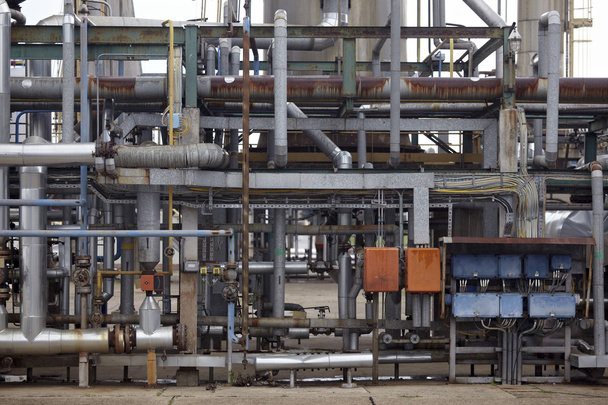 olie en NAFTA industrie enterior pijpleiding structuur energie - Foto, afbeelding