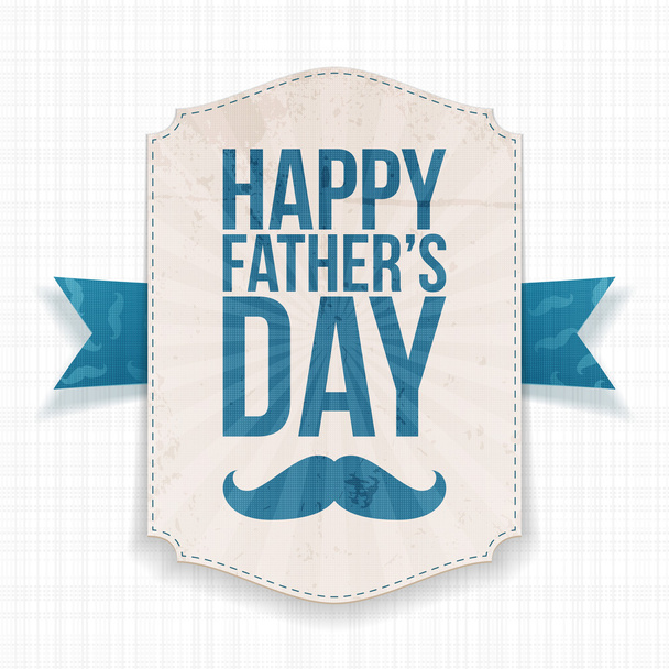 Happy Fathers Day festive Banner with Ribbon - Вектор,изображение
