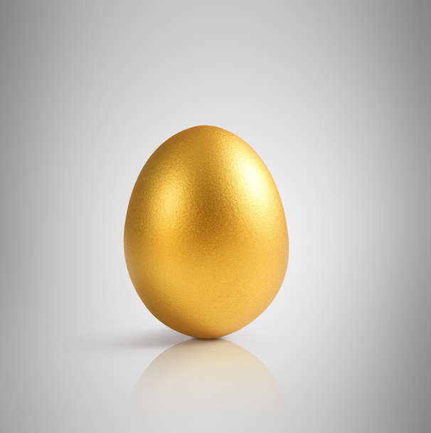 golden  easter egg isolated - Photo, Image