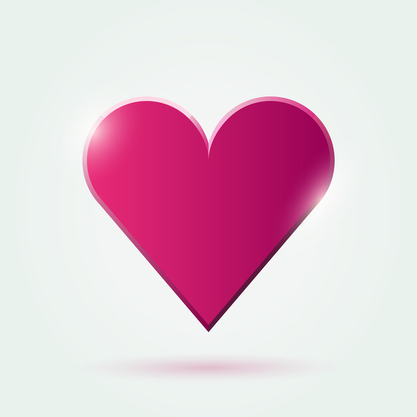 Vector flat heart icon - Vektor, Bild