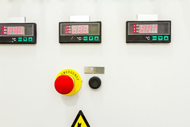 Electricity distribution place with display, fuse box - Photo, Image