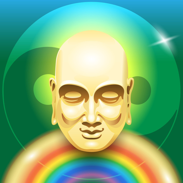 Buddha hlavy Rainbow - Vektor, obrázek