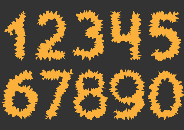 Números de corte naranja
 - Vector, Imagen