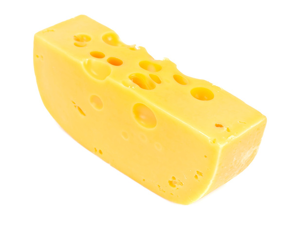 Sveitsiläinen juusto eristetty valkoisella pohjalla - Valokuva, kuva