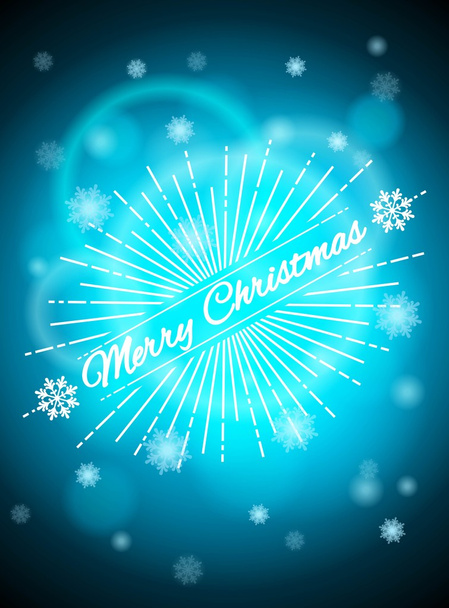realistischer Hintergrund mit hellen Highlights, blauer Weihnachtshintergrund, Hintergrund Weihnachten. Vektorillustration - Vektor, Bild