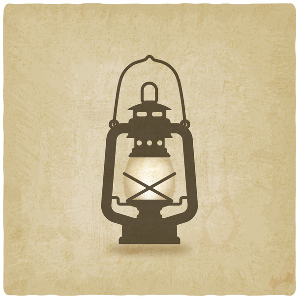 oil lantern old background - Vector, imagen