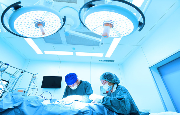 two veterinarian surgeons in operating room  - Foto, immagini