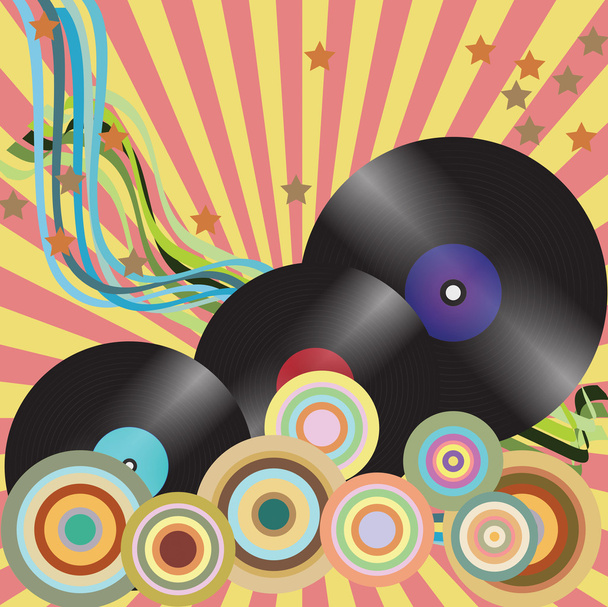 Vinil party background. - Vector, Image
