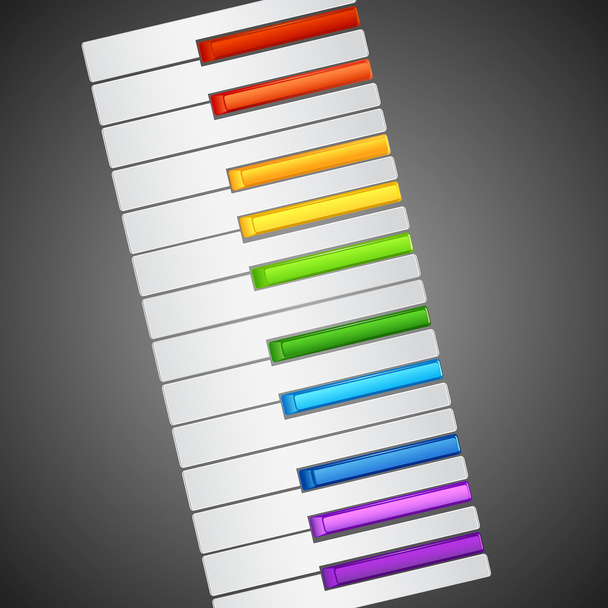Piano arco iris
 - Vector, Imagen