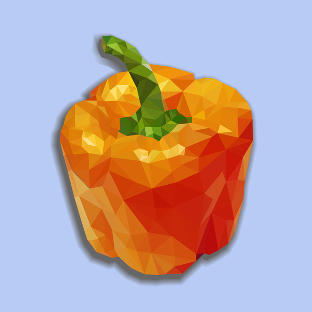 Oranje veelhoekige capsicum - Vector, afbeelding
