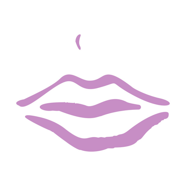 Sketch of female lips. Hand drawn design of women lips.  - Vector, Image