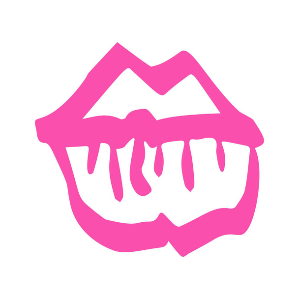 Sketch of female lips. Hand drawn design of women lips.  - Vector, Image