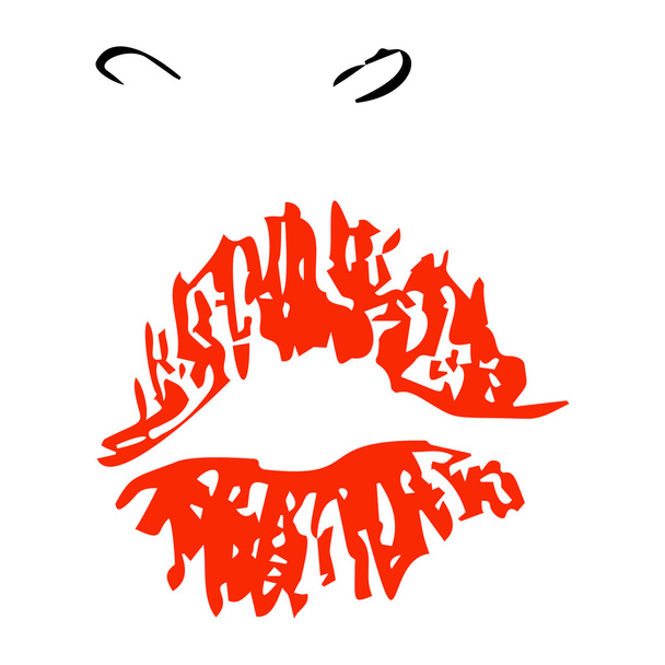Boceto de labios femeninos. Diseño dibujado a mano de labios de mujer.  - Vector, imagen