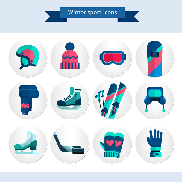 Winter sports collection - Vector, imagen
