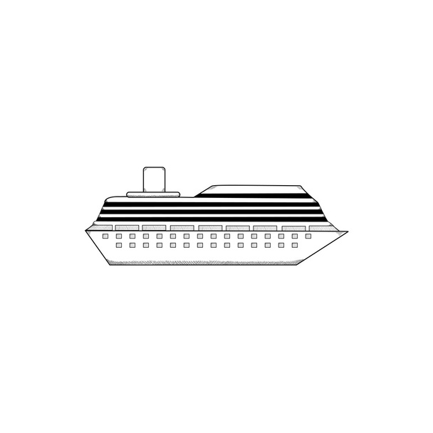 Vektor-Illustration von Schiff, Kreuzfahrtschiff - Vektor, Bild