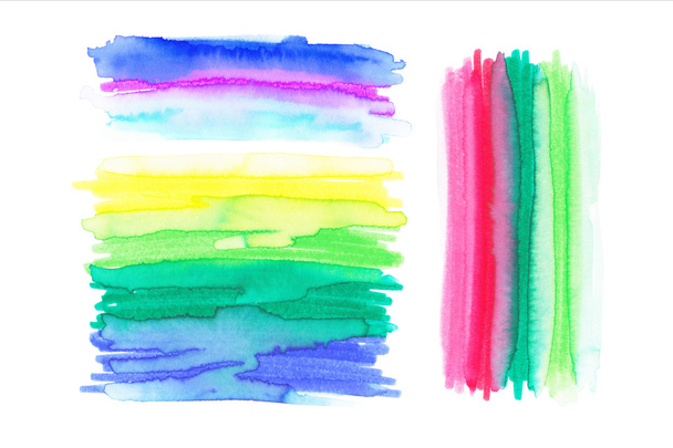 Watercolor Rainbow Backgrounds. Ombre Watercolor Backgrounds.  - Fotoğraf, Görsel
