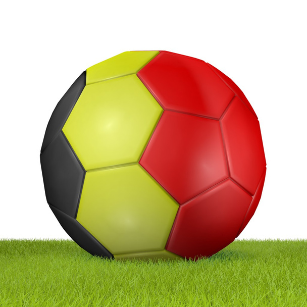 Piłka nożna - flaga Belgii -4 - renderowania 3d - Zdjęcie, obraz