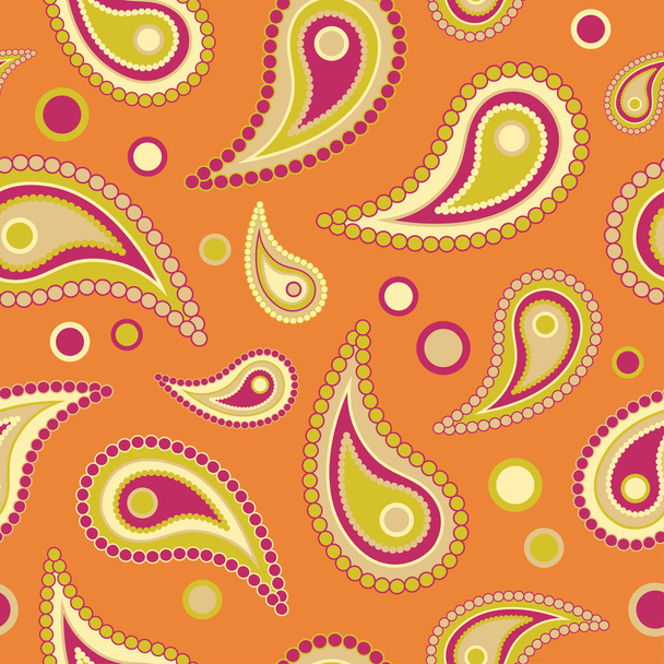 Ethnic boho seamless pattern with Paisley. Print. Repeating background. Cloth design, wallpaper. - Vektor, Bild