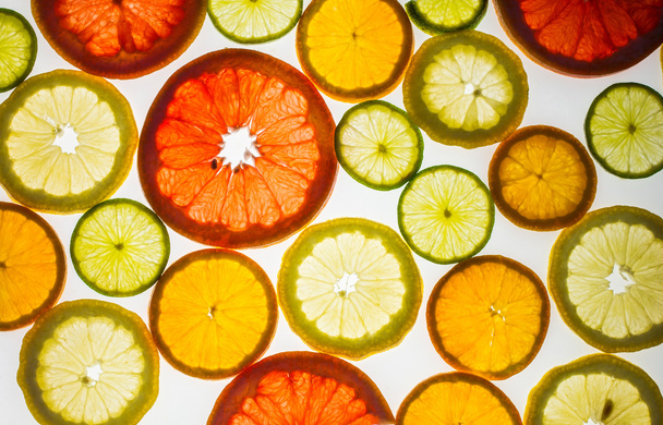 Various citrus slices - Foto, Imagen