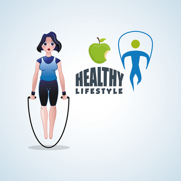 Diseño de estilo de vida saludable. Icono del cuidado del cuerpo. Ilustración aislada, gráfico vectorial
 - Vector, imagen