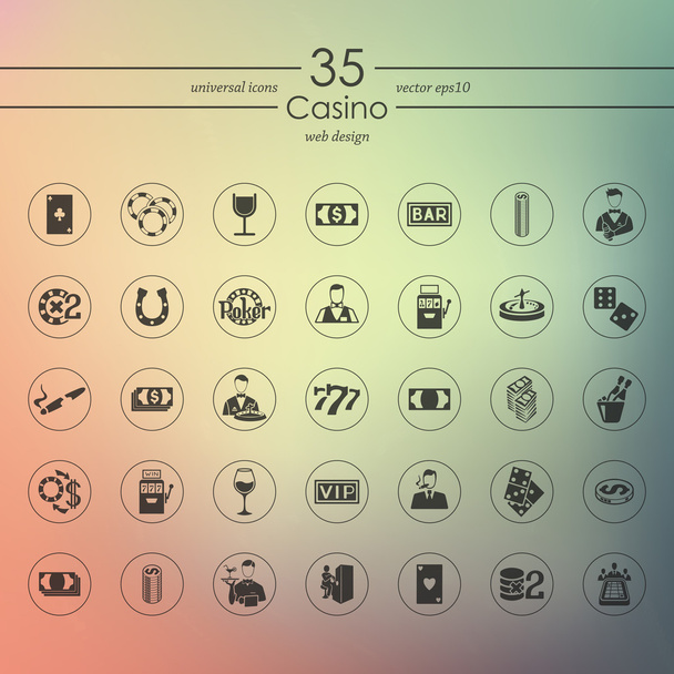 ensemble d'icônes de casino simples
 - Vecteur, image