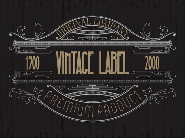 Premium Vintage etykieta typograficzne - Wektor, obraz