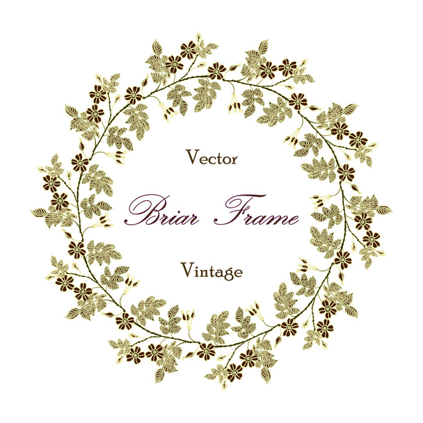 Vektorové vinobraní eglantine rám - Vektor, obrázek