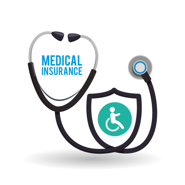 Medical care design. Health care icon. White background, isolate - Vector, Image