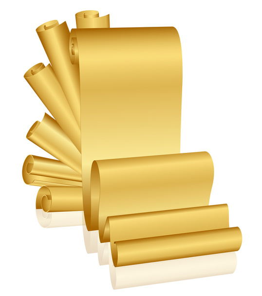 Vector illustration of gold scrolls - Vektor, Bild