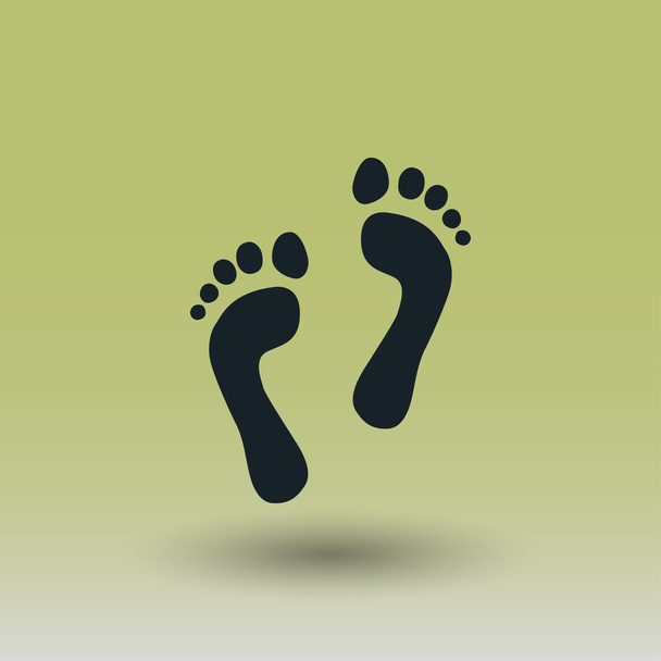 Piktographie der Fußabdrücke Konzeptsymbol - Vektor, Bild
