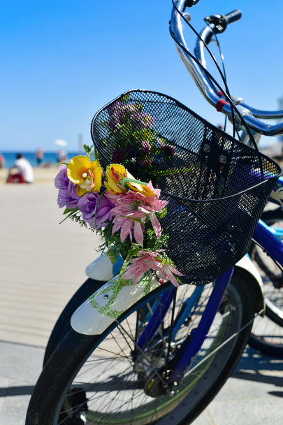 bicycles with flowers in Barcelona. Spain - Photo, Image