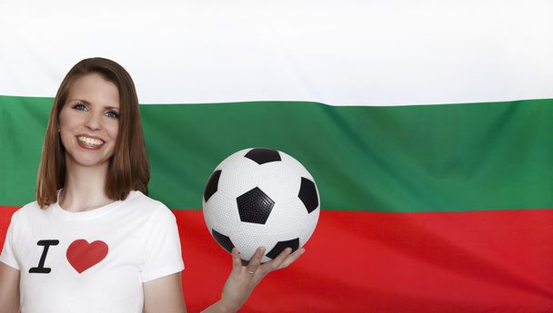 Bulgariens Flagge aus echtem Stoff nahtlos aus nächster Nähe - Foto, Bild