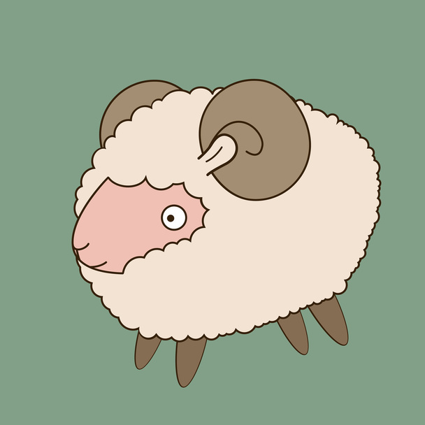Niedliche Cartoon-Schafe - Vektor, Bild