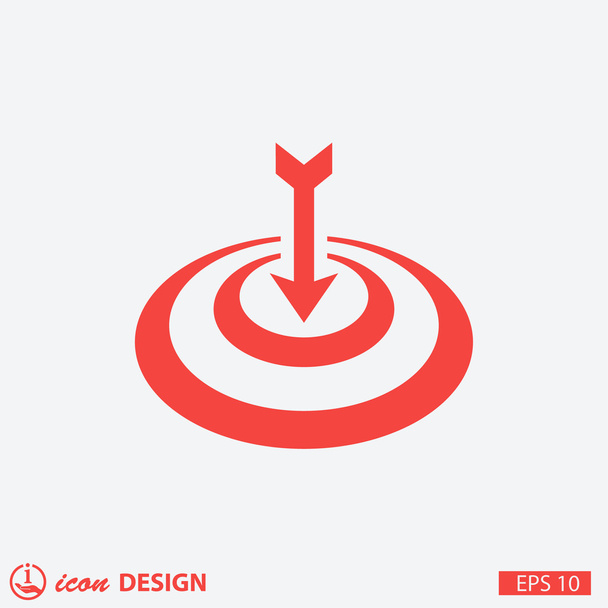 Pictograph of target concept icon - Vettoriali, immagini