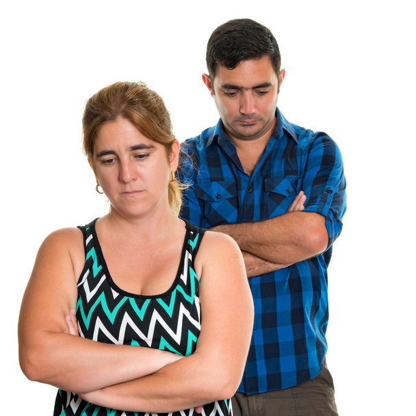 Couple conflict, Divorce - Sad woman and man - Foto, Bild