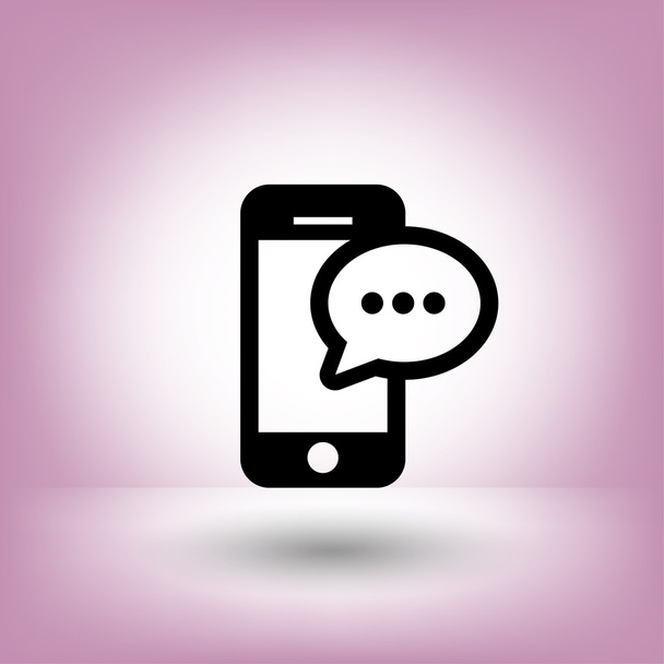 Pictograph of message or chat on smartphone concept icon - Vektori, kuva