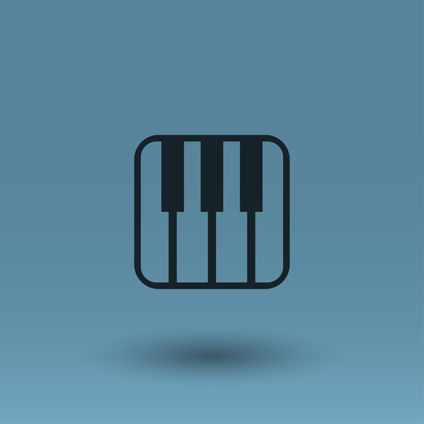 Pictograph of music keyboard concept icon - Vector, afbeelding