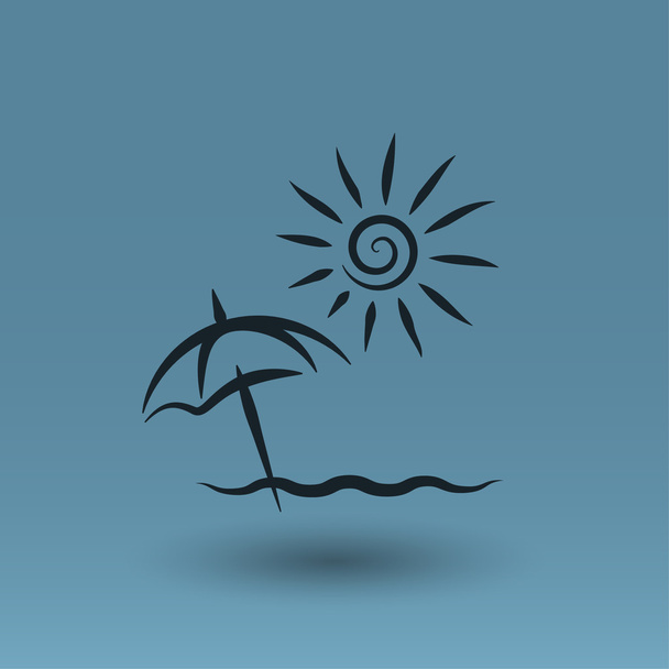 Pictograph of summer vacation concept icon - Vektor, kép