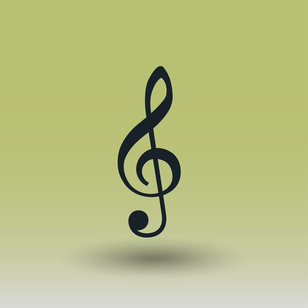 Pictograph of music key concept icon - Vettoriali, immagini