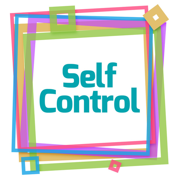 Self Control Text Colorful Frame - Photo, Image